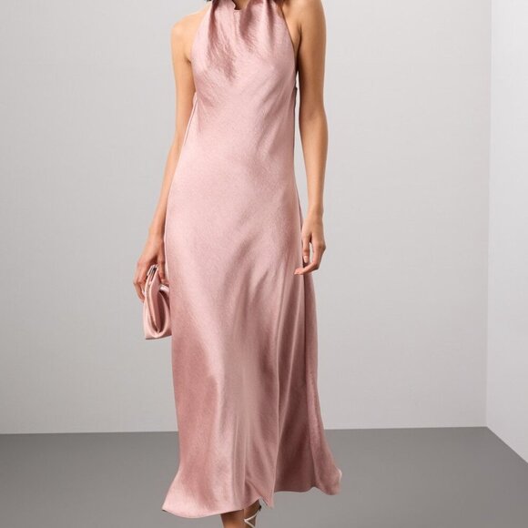 Vince Pink Halter Cowl Neck Dress - Picture 8 of 10